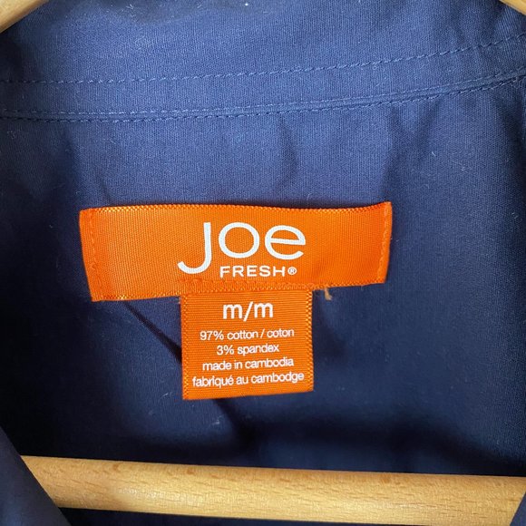 Navy Joe Fresh Button Down Blouse - Picture 2 of 4